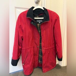 Liz Claiborne Red Utility Jacket with Black Accents